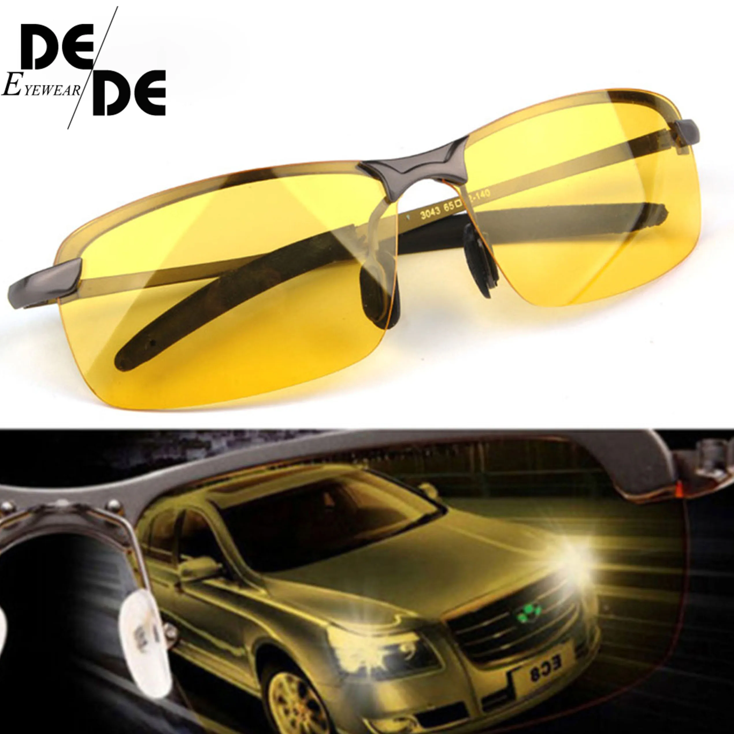 

2019 Hot Men's Aluminum-Magnesium Car Drivers Night Vision Goggles Anti-Glare Polarizer Sunglasses Polarized Driving Glasses