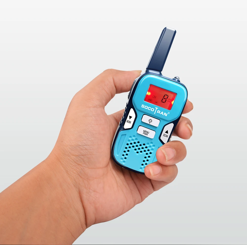 SOCOTRAN R8 pmr радио дети мини рация 8 каналов 0,5 Вт Лицензия бесплатно pmr446 радио код конфиденциальности, светодиодный фонарик сканирования