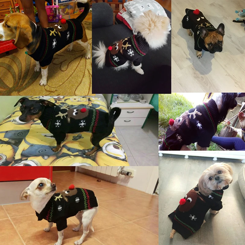 DOGGYZSTYLE свитер для собаки Рождественская одежда Зимние толстовки с оленем