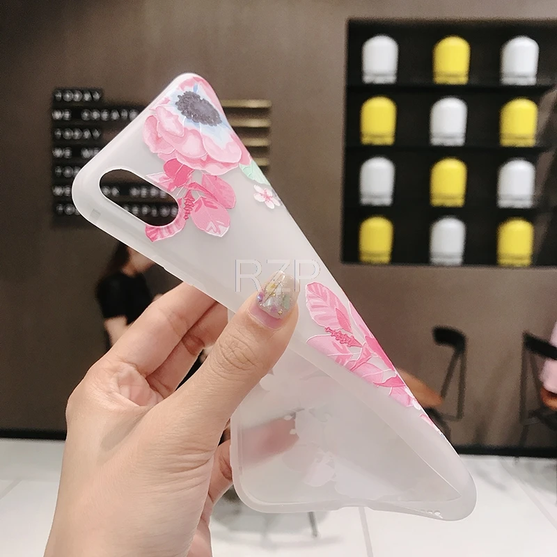 Чехол для телефона RZP с цветком Бампер Apple iPhone 5 6 6S 7 8 Plus Xs Max XR задняя крышка мягкий