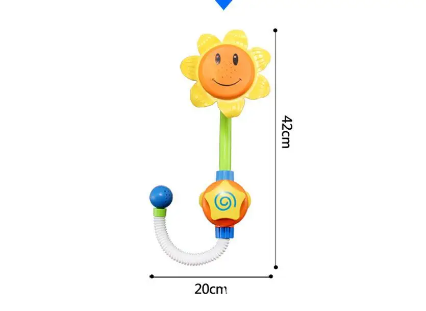 

Cool!!! Baby Bath Toy Children Pool Swimming Toys Sunflower Shower Faucet Shower 0-24 Months Bath Learning Toy Gift Yellow Green