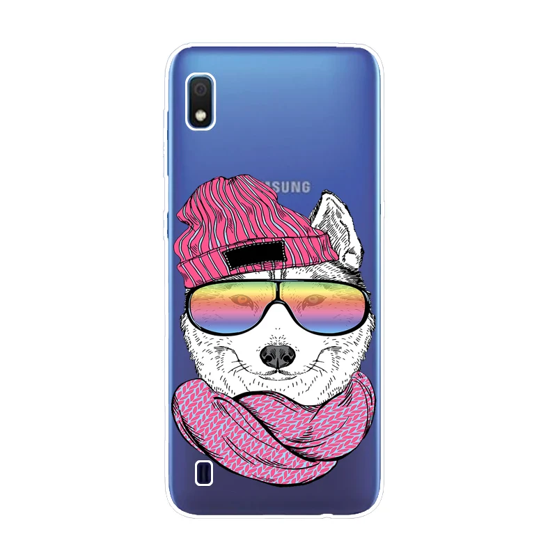 Мягкий чехол для Samsung Galaxy A10 Цветной силиконовый телефона Защитные чехлы крышки