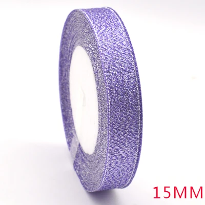 purple 500 15mm Фирменная Высококачественная фиолетовая Блестящая лента 6 мм/10 мм/15 мм/20 мм/25 мм/40 мм для свадебного ремесла, подарочное украшение, оберточная лента, сделай сам - Цвет: purple 500 15mm