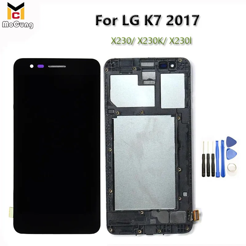 ЖК дисплей 5 0 дюйма для LG K7 100%/X230/X230i/X230K с сенсорным экраном и дигитайзером рамкой