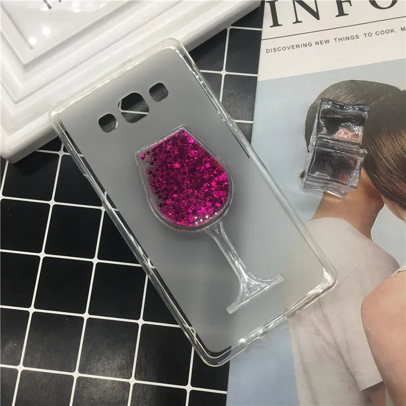 Модные жидкости в форме бокала с красным вином чехол для телефона для Samsung Galaxy J5 J5108 J510F J510 J510H SM-j510FN/DS мягкая термополиуретановая крышка-Чехол