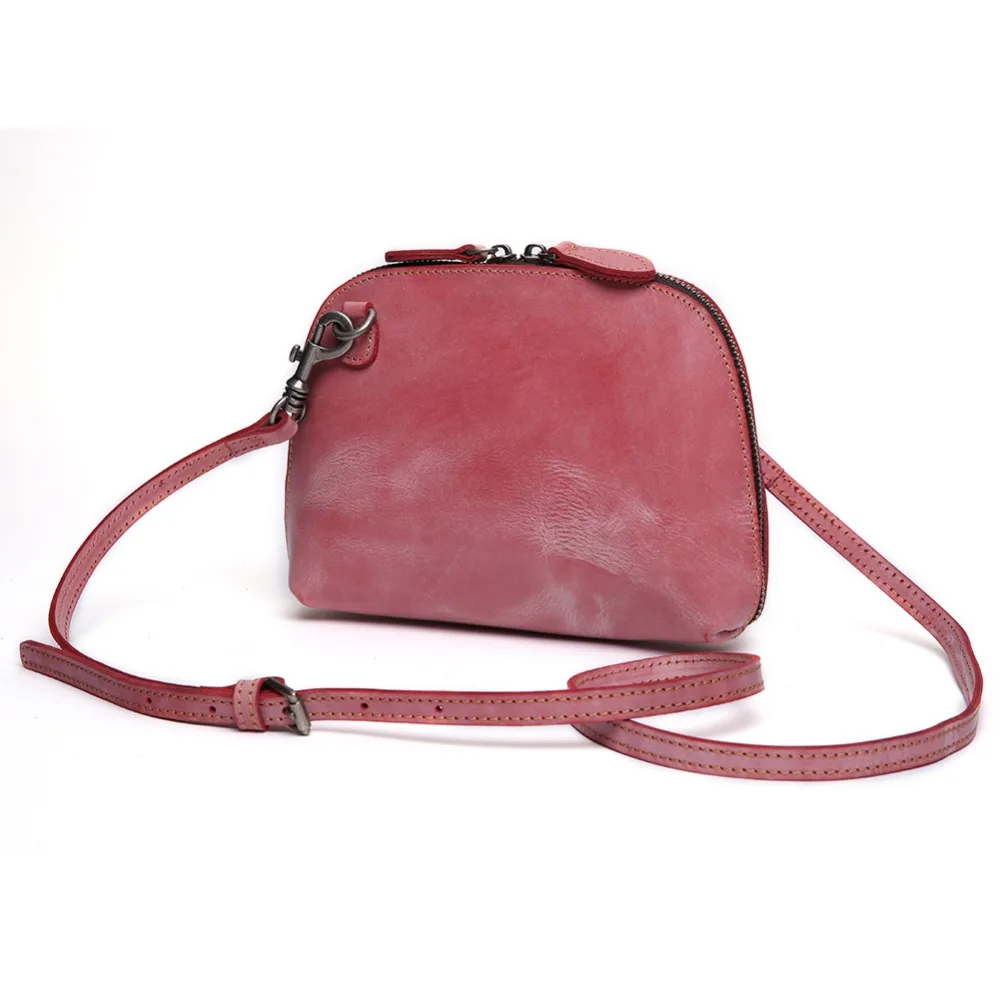 Сумка мессенджер Женская из 100% натуральной кожи фиолетового цвета|Сумки с