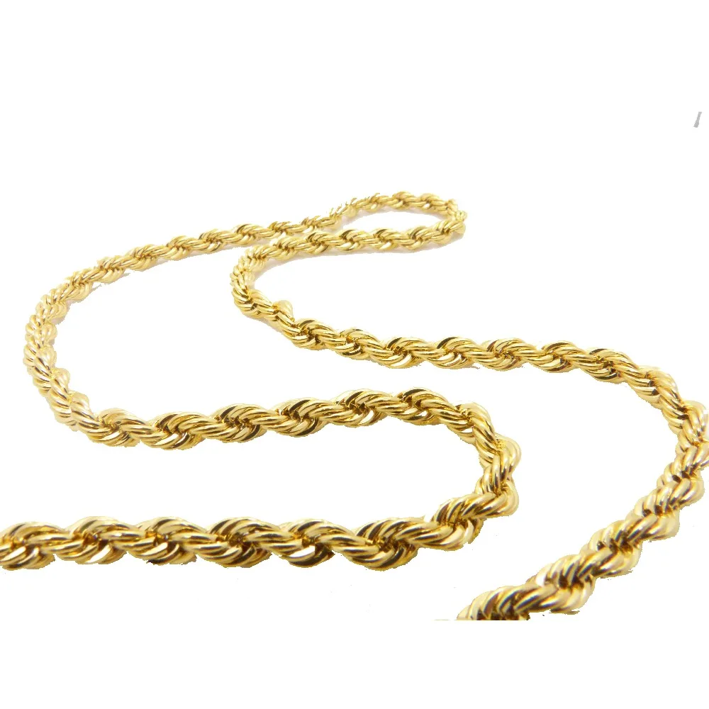 

Rope Chain Yellow Gold Filled Womens Mens Necklace Twisted Knot Chain