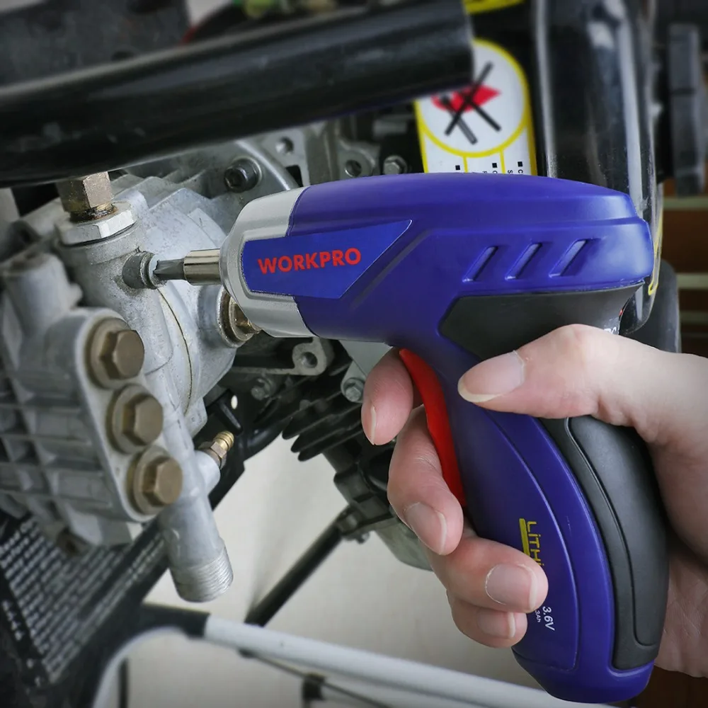WORKPRO ящик для инструментов Домашний набор ремонтных инструментов с 3,6 V Перезаряжаемые отвертка и сумка для инструмента 125-кусок набор ручных инструментов
