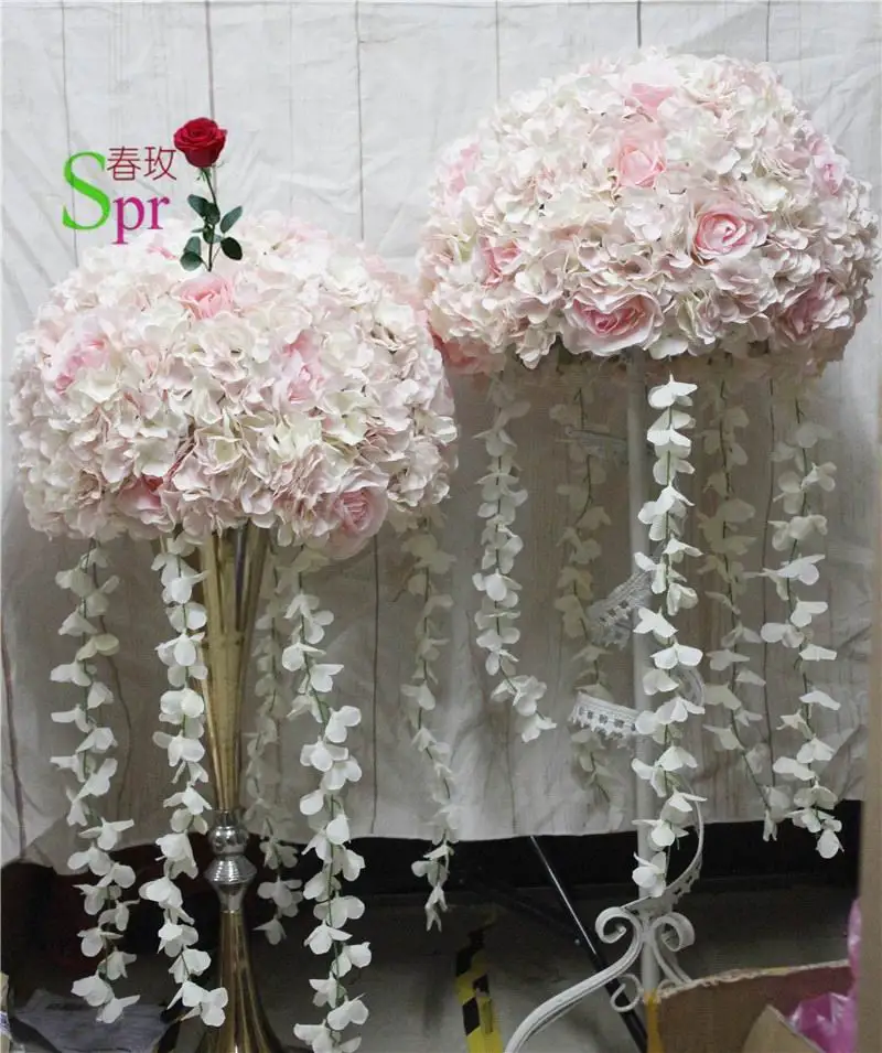30cm SPR 10 шт./партия свадебный дорожный свинцовый искусственный коврик с цветами цветочный шар для свадьбы Искусственные цветы украшение для центра стола - Цвет: 30cm