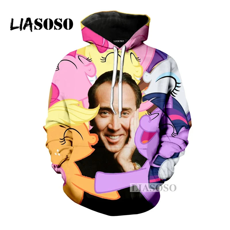 LIASOSO,, известный актер Николя, клетка, худи, толстовка, 3D принт, унисекс, бренд, забавное пространство, Круглый ворот, хип-хоп, Рубашки, Топы, G462