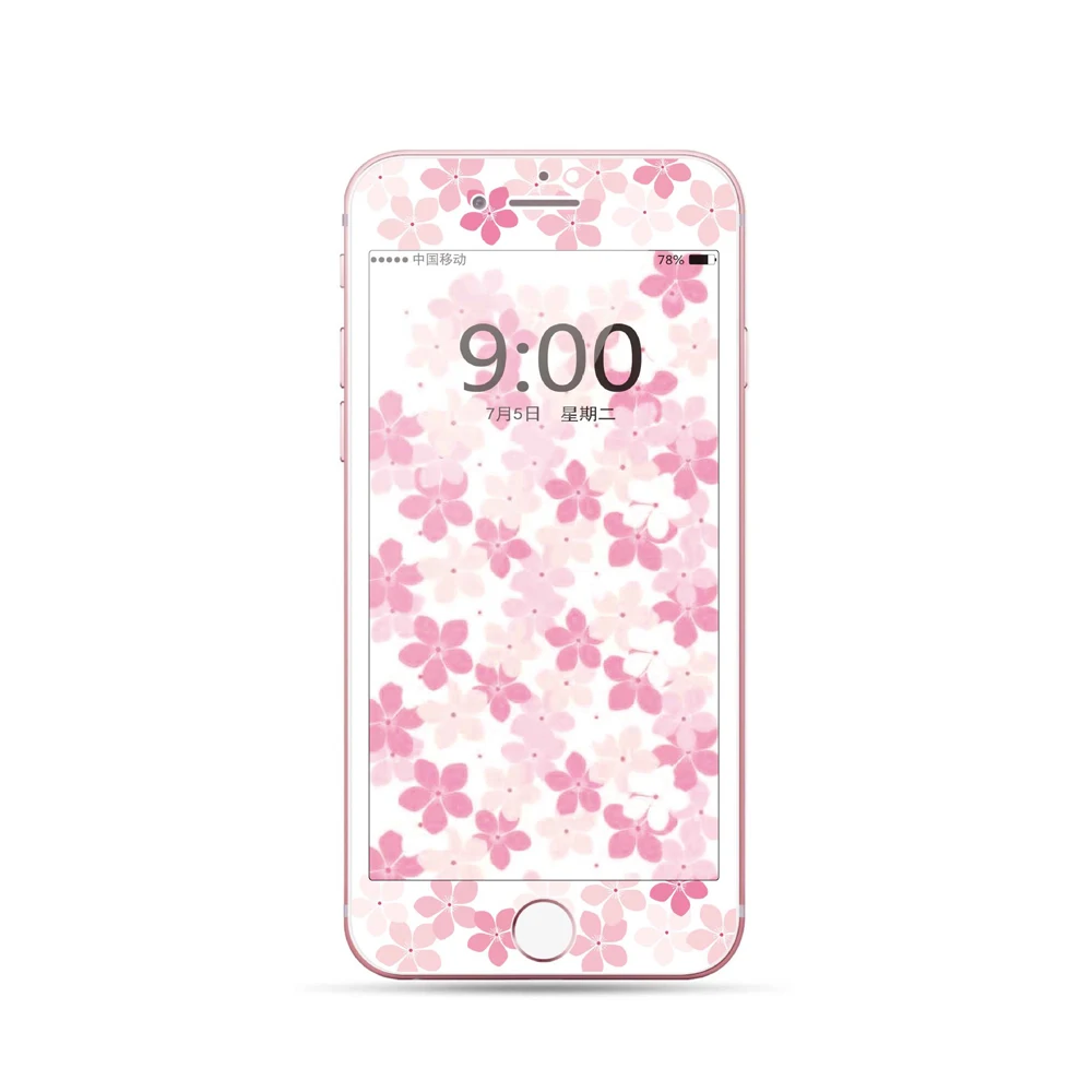 Закаленное стекло для защиты экрана для iPhone 6, 6s Plus, 7, 8 Plus, Kitty Cat, мультфильм, защитное полное покрытие, 3D пленка с закругленными краями SH04