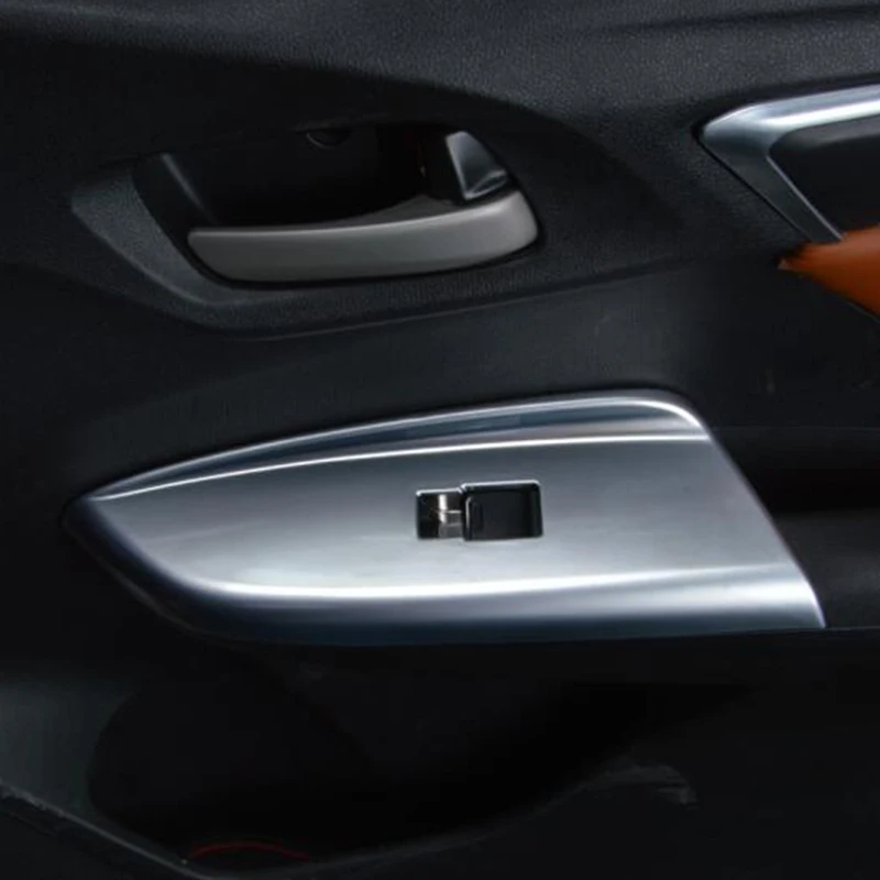 Для Honda FIT JAZZ аксессуары 2013 Тюнинг автомобилей двери, окна стеклянный лифт Управление переключатель Панель крышка отделка