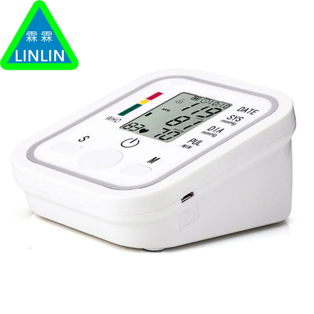 Домашний медицинский 1 шт. цифровой ЖК-монитор артериального давления на руку измеритель сердечного ритма тонометр для автоматического измерения