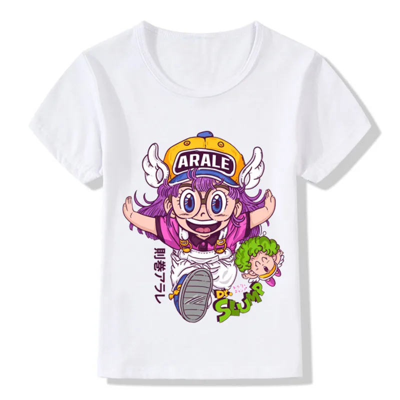 Детская забавная футболка аниме Arale Design детская Милая одежда для малышей летние