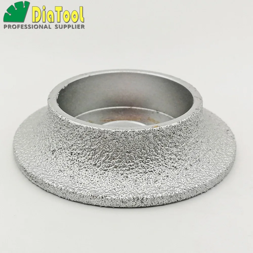 DIATOOL 2pcs Dia75mm Vacuum Brazed Diamond Profile Grinding Wheel For Demi bullnose (15mm+20mm) Tools|grinding wheel|grinding diamond wheeldiamond