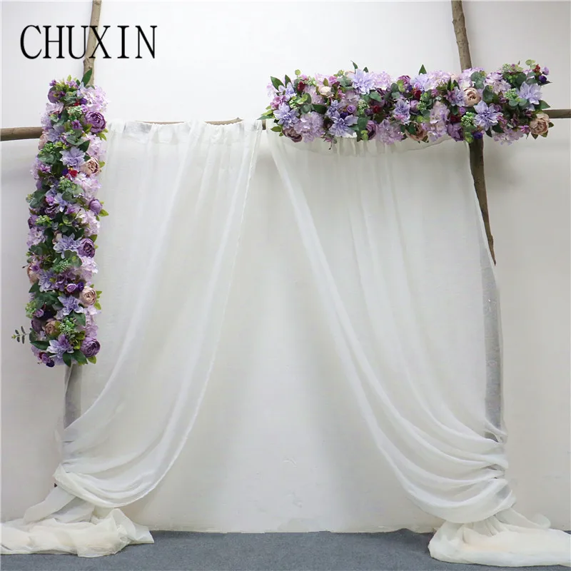 custom made Artificial rose flower row Wedding background wall arch Welcome desk decorative fake flower Home holiday decoration