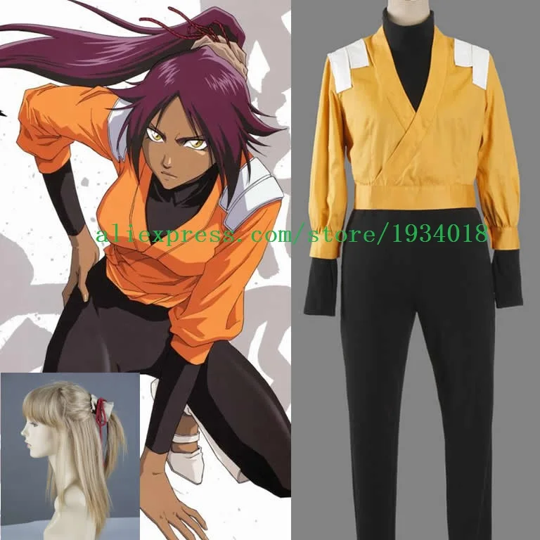 Одежда для японского аниме BLEACH Shihouin Yoruichi карнавальный костюм|cosplay costume|yoruichi