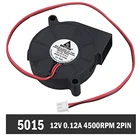 50 шт. Gdstime компьютер 0.12A 12 В DC вентилятор охлаждения центробежный 50 мм 5015 радиальный вентилятор