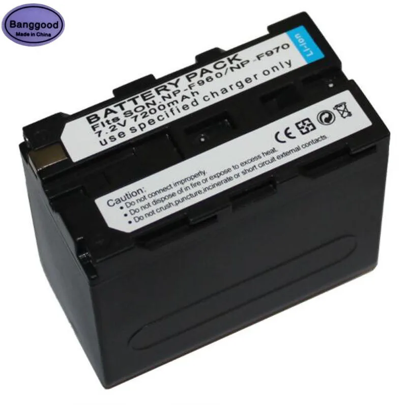 7 2 V 7200 мА/ч NP F970 F960 NPF960 NPF970 цифрового видео Камера Батарея для SONY F550 F570 F750 MC1500C 190P 198