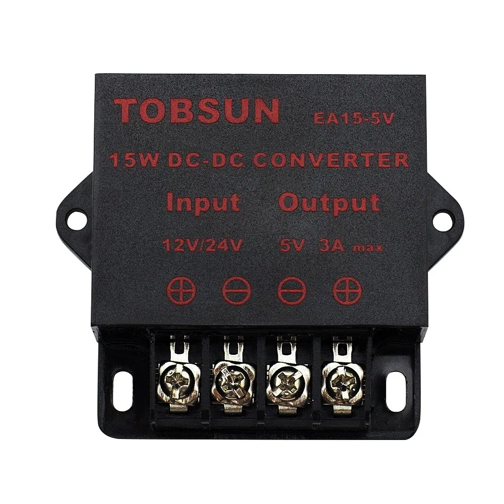 

12V 24V to 5V 3A 15W DC DC Converter Transformer Voltage Regulator Step Down Buck Module Universal Power Supply for LED TV Solar