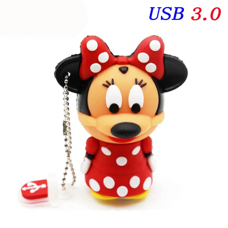 Minnie JASTER 3,0 мышь Микки и Минни USB флеш-накопитель животные мультфильм pendrive 4 ГБ/8 ГБ/16 ГБ/32 ГБ/64 Гб карта памяти u диск - Цвет: Minnie