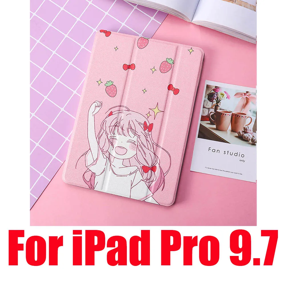 Pink Pro 9.7 Чехол для iPad 2/3/4 Mini 1 iPad 5 Air iPad iPad 10,5 Pro 9,7 Мягкий противоударный пылезащищенные силиконовые милый пленка с полным покрытием - Цвет: Pink Pro 9.7