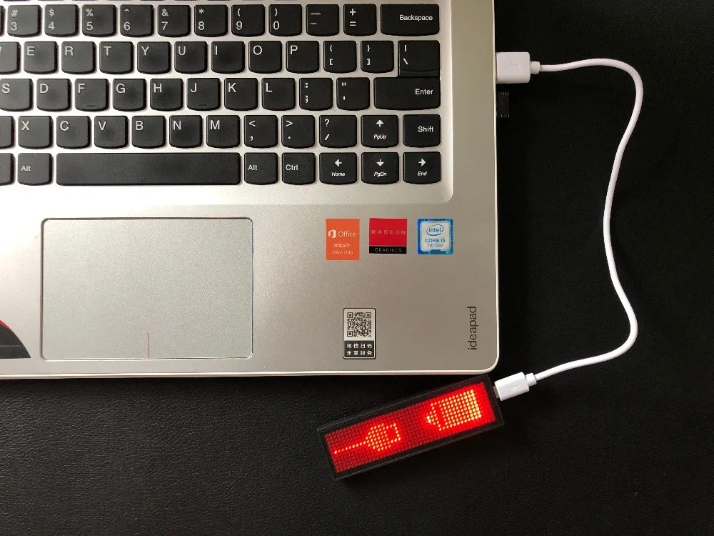 HD-NT44 прокрутка сообщения СИД имя значок, 44x11 пикселей один цвет USB Перезаряжаемый СИД Имя тег для нагрудной карты этикетки