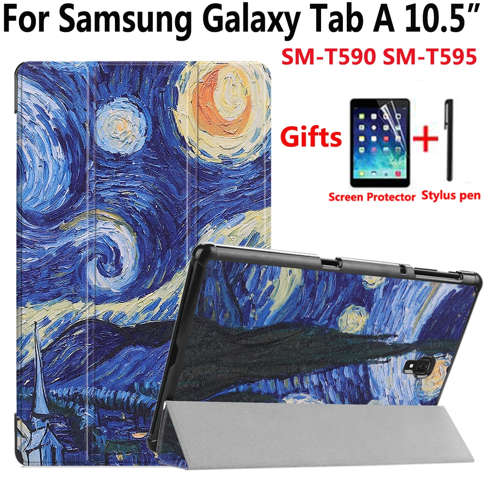 Магнитный чехол для Samsung Galaxy Tab A 10 5 2018 SM T590 T595 высокое качество умный + защита