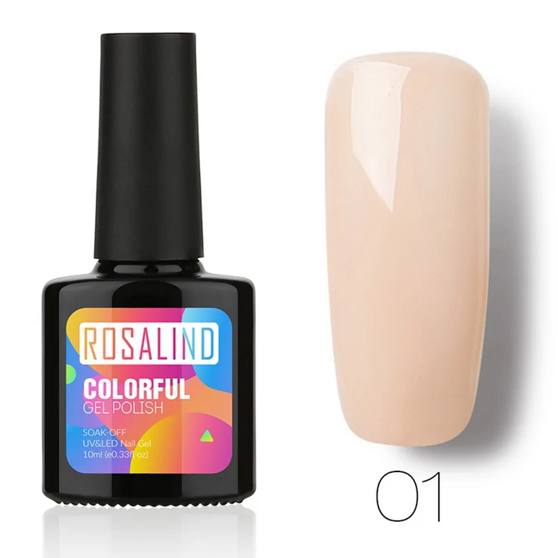 Цветной Гель лак для ногтей ROSALIND черный флакон жидкие леденцы цветной Чистый