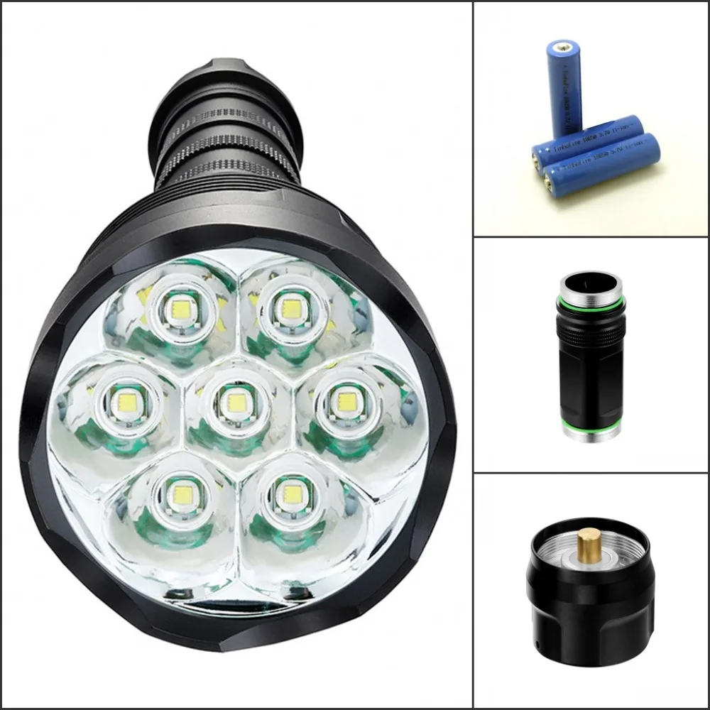 Tinhofire CX7 9000 люмен 7x T6 7xcree XM L 5 режимный светодиодный фонарик 7T6 фонарь 2/3 18650