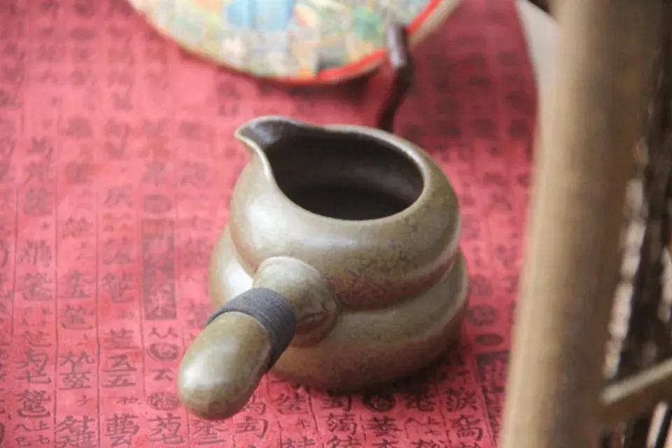 Чайная пурпурная керамика Taoist cup All is good Tea sea Dark green около 210 мл