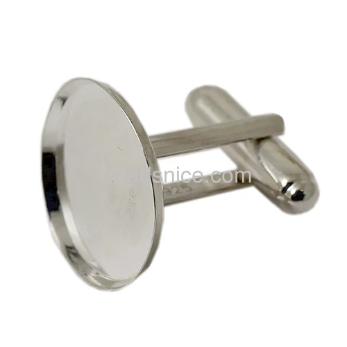 Beadsnice ID 25014 запонки из стерлингового серебра 925 пробы пустые подходят 18 мм круглые