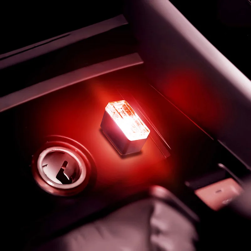 Автомобильная декоративная USB лампа прикуриватель светодиодное освещение