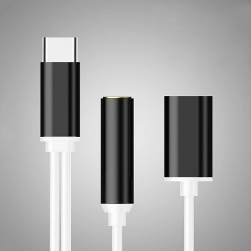 Аудиокабель-переходник usb-c на разъем 3 5 мм для наушников с функцией быстрой