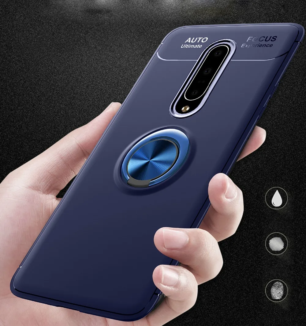 Для Oneplus 7T 7 Pro 7 Чехол магнитный автомобильный держатель противоударный чехол для Oneplus 1+ 7 7Pro Oneplus7 кольцо на палец матовый мягкий чехол
