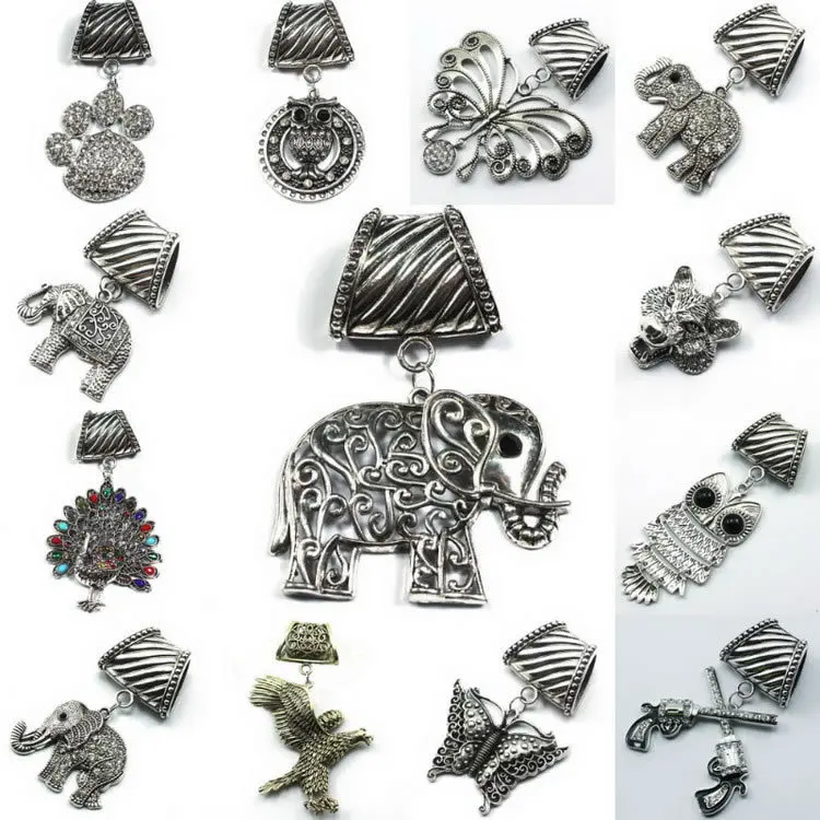 Розничная продажа 16 типов кулонов из тибетского серебра в виде животных подходят