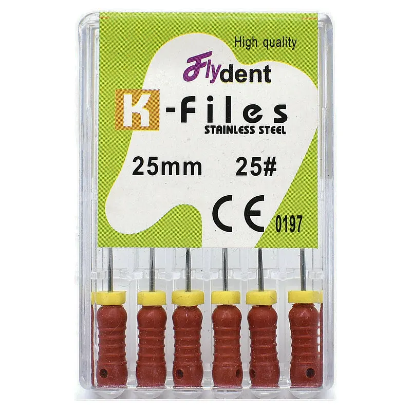25mm SSK 25 Отбеливание зубов зубные K файлы корневого канала endo файлы стоматологические ручные файлы из нержавеющей стали K H R файлы - Цвет: 25mm SSK 25