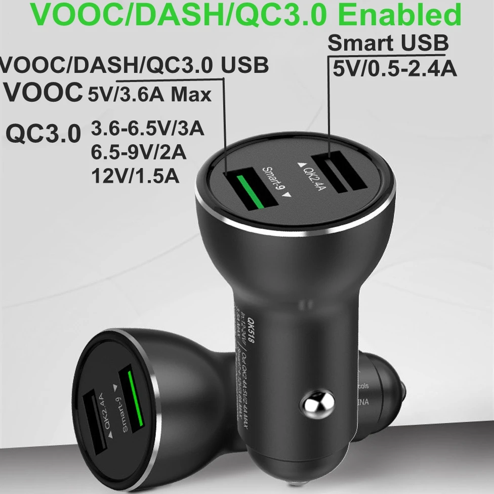 Lwizing 5V 3.6A Vooc Dash Car Charger for Oppo R15 R11 Vivo X20 X21 Oneplus 6T 6 5T 5 X One Plus Fast Quick | Мобильные телефоны и