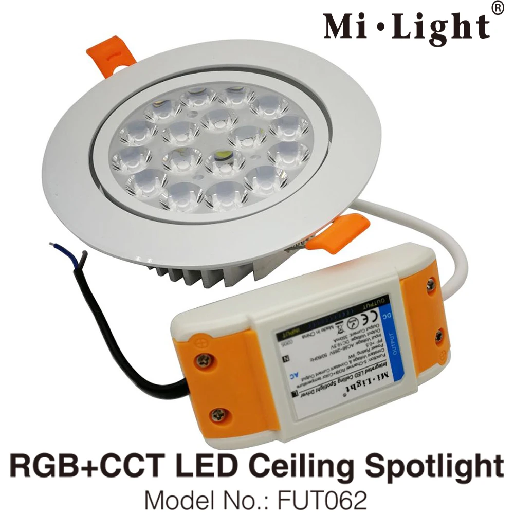 Светодиодный потолочный светильник Milight 6 Вт 9 12 15 18 25 RGB + CCT 110 В 220 переменного тока