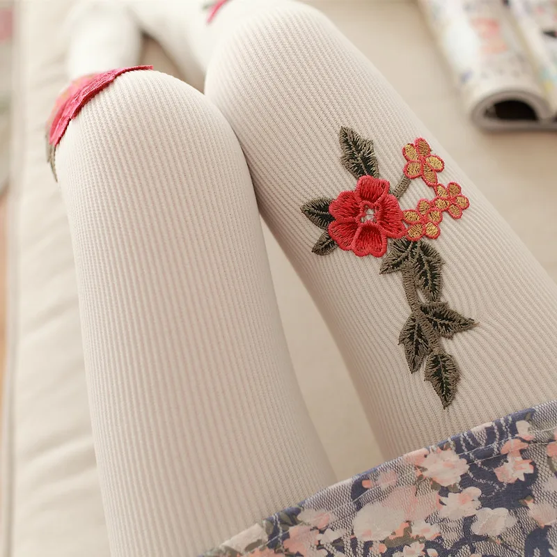 Весенне осенние розовые разноцветные колготки с шелковым принтом 120D бархатные