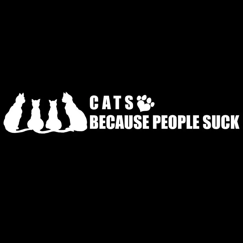 12 7 см * 2 &quotкошки потому что люди соски&quot забавные кошки автомобильные наклейки и