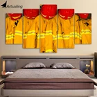 HD печать 5 шт. Холст Искусство пожарная техника одежда живопись стены картины Бесплатная доставка