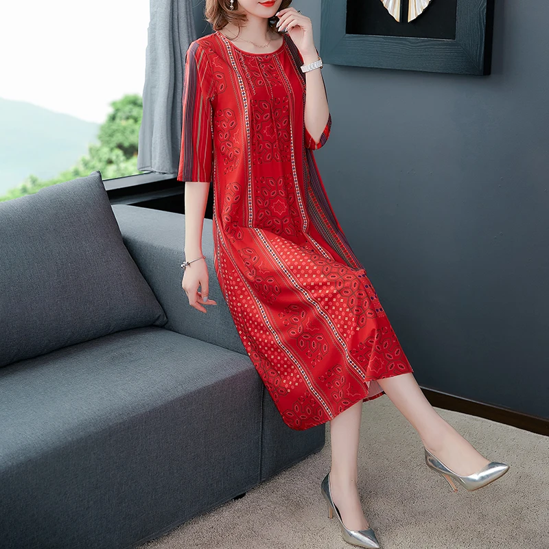 Женское летнее платье с винтажным принтом новинка 2019 женское платье-трапеция