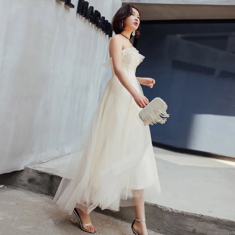 It's Yiya платье для выпускного бала без рукавов Vestidos de gala Ruffles женские вечерние ночные платья плюс размер лодочка шеи Выпускные платья E695
