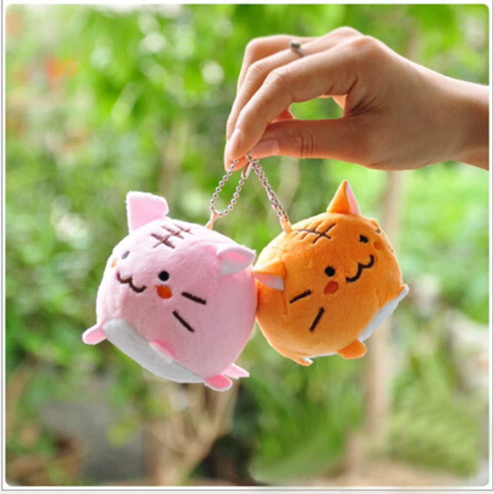 

1PC Cute Kawaii Plush Tiger Cat Key Chain Doll Plush Stuffed Toy Pendant Wedding Gift Kids Baby Children Toys Random Color