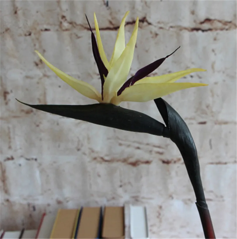 5p пластмассовая птица рая цветок искусственные цветы Strelitzia Reginae длинный стебель