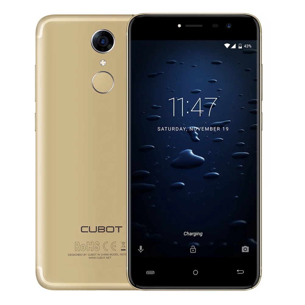 Смартфон Cubot Note Plus 4G 5 2 дюймов Android 7 0 четырехъядерный процессор MTK6737T 1 ГГц 3 Гб