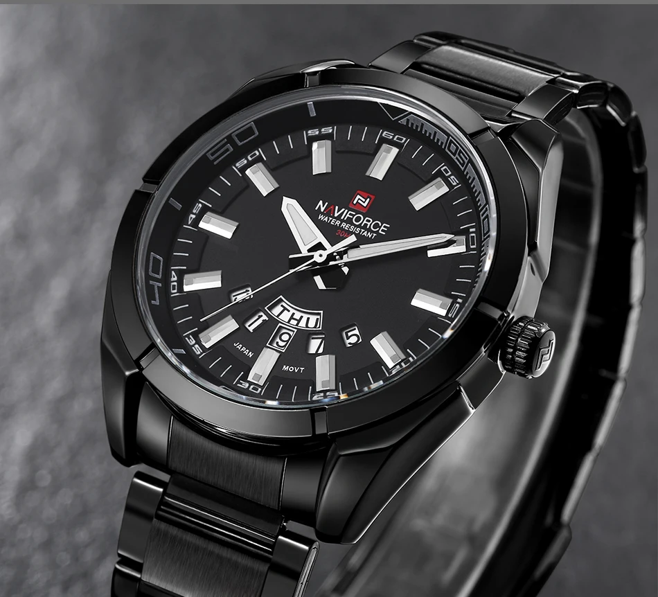 Бренд NAVIFORCE, мужские часы, роскошные, спортивные, кварцевые, 30 м, водонепроницаемые, мужские часы, нержавеющая сталь, ремешок, Авто Дата, наручные часы, Relojes