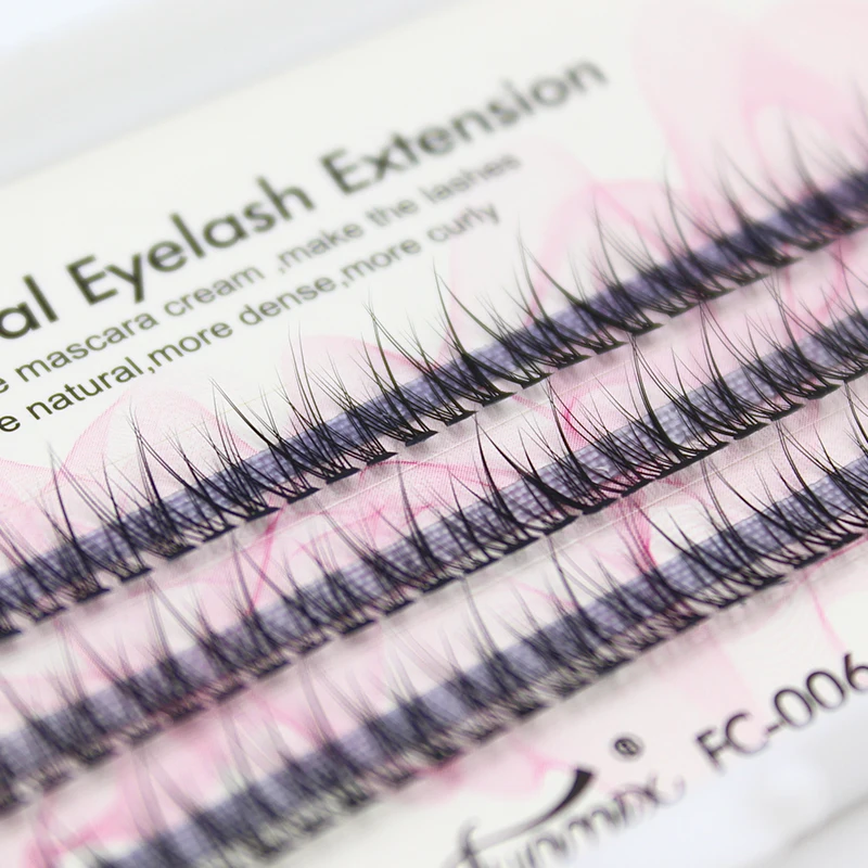 Новые шелковые ресницы для наращивания Модные накладные Ласточкин хвост черные