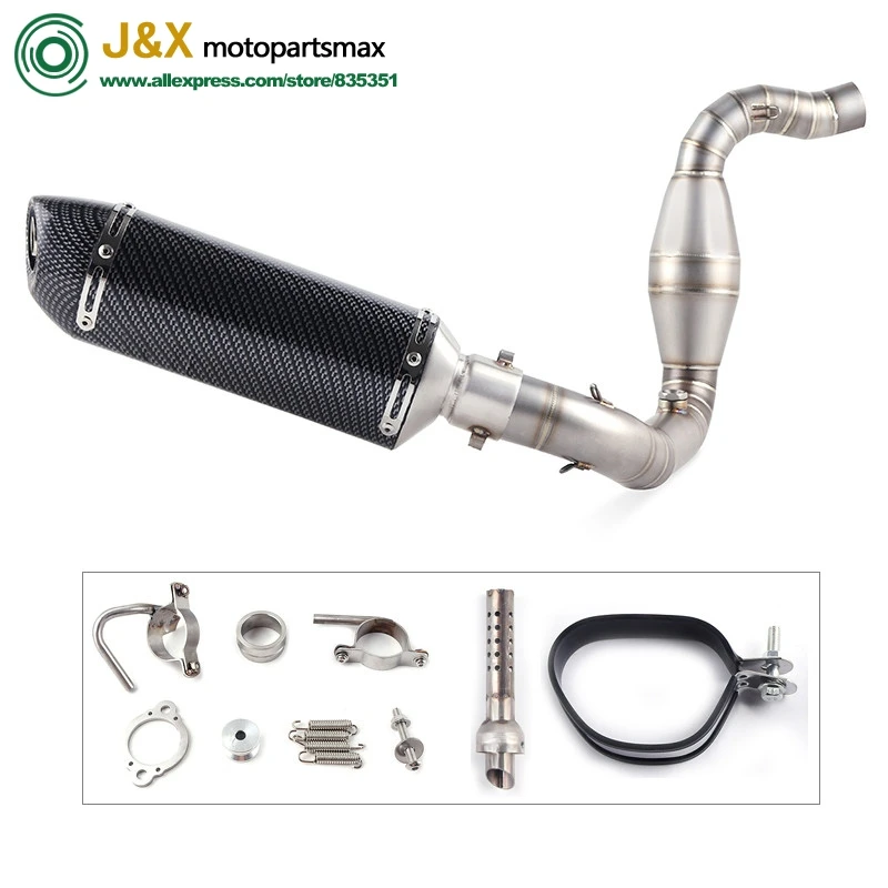 

Motorcycle Full System Exhaust Muffler Escape Slip On for bmw G310R G310GS G 310R G 310GS Middle Contact Pipe With DB-KILLER